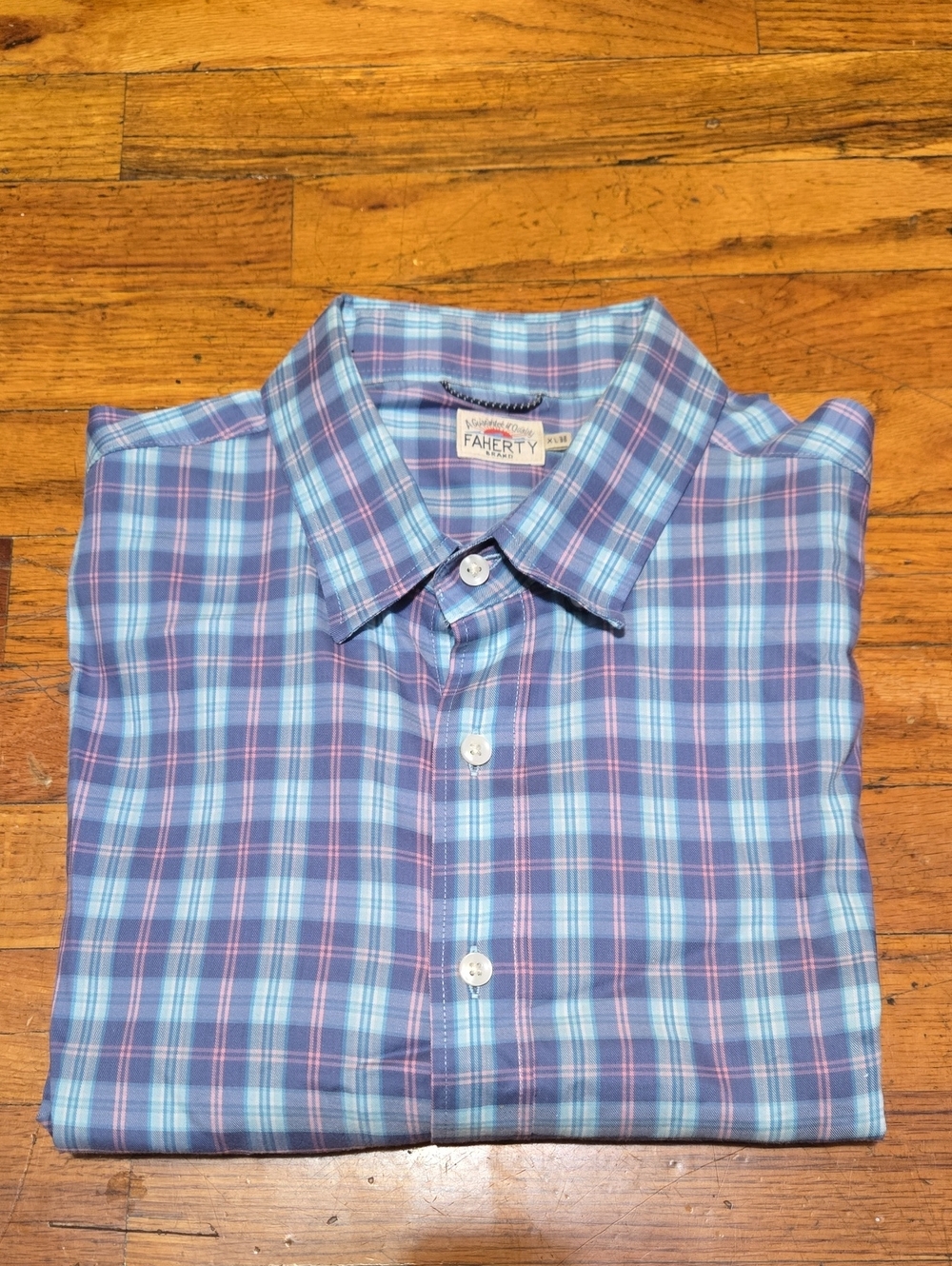 Faherty Ocean Drive Mens XL Long Sleeve Movement Shirt Style MWU2222 - Picture 3 of 11